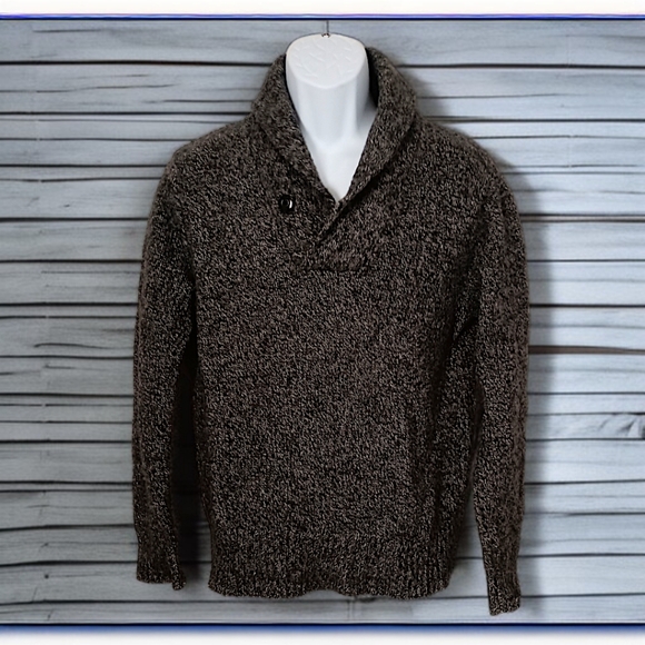 L.L. Bean Lambs Wool Shawl Collar Sweater  Sz M Pullover Warm Preppy Academia. - Picture 15 of 15
